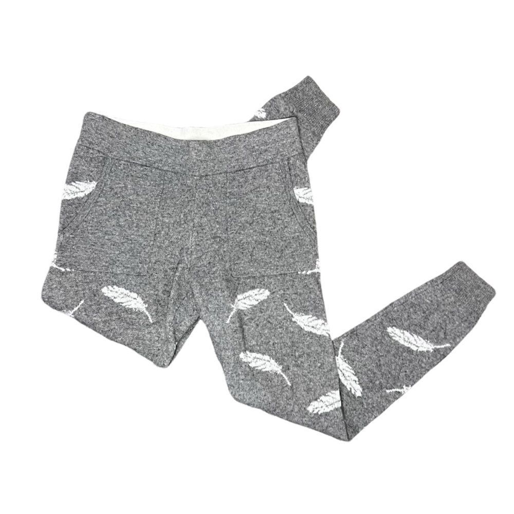 Ann Taylor Feather Print Grey Sweater Jogger